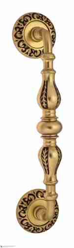 Ручка скоба Venezia "GIFESTION" 290мм (230мм) D4 французское золото + коричневый