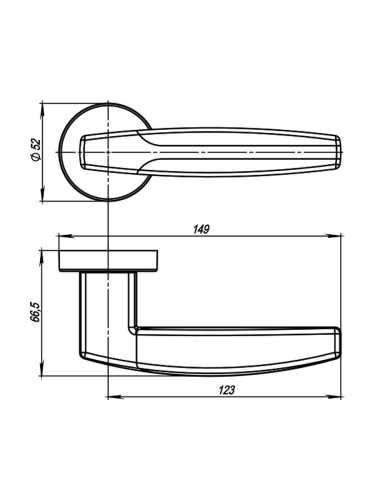 Ручка дверная Armadillo (Армадилло) межкомнатная R.URB52.ARC (ARC URB2) CP/White-14 хром/белый  Набор 7