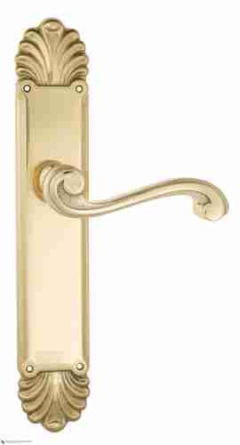 Дверная ручка Venezia "VIVALDI" на планке PL87 полированная латунь