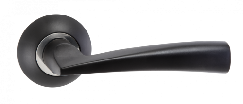 Ручки дверные PUERTO INAL 551-08 B/CP черный/хром блестящий