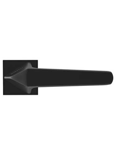 Ручка дверная Morelli SOUK MH-55-S6 BL раздельная на квадратной розетке 6 мм, цвет черный, ЦАМ Light