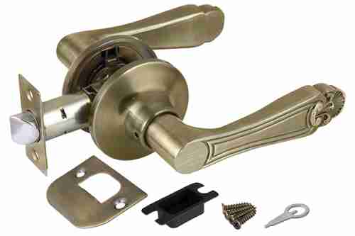 Ручка защелка (кноб) дверная Fuaro 637/BL АB-P (бронза) без фик.