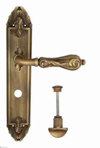 Дверная ручка Venezia "MONTE CRISTO" WC-2 на планке PL90 матовая бронза