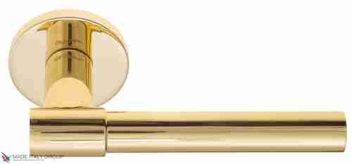 Дверная ручка на круглом основании Fratelli Cattini "UNA" 7FS-OLV полированная латунь