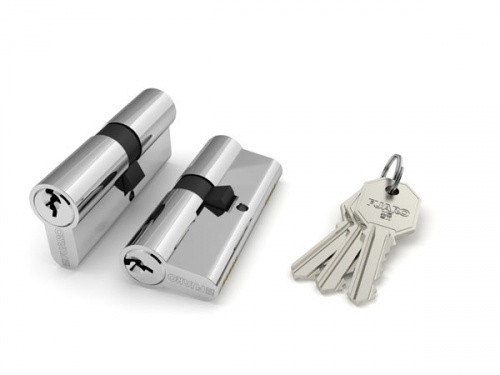Цилиндровый механизм Fuaro 100 CA 62 mm (26+10+26) CP хром 3 кл.