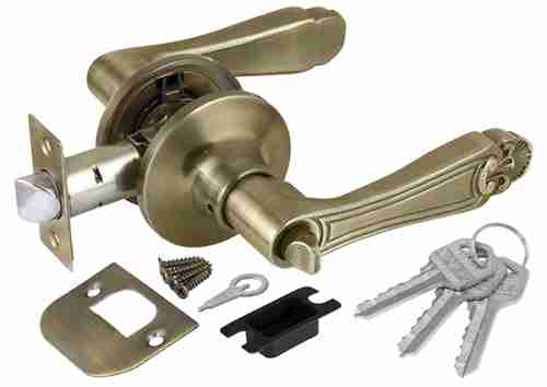 Ручка защелка 637/BL АB-E (бронза) кл/фик.