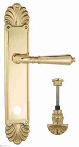 Дверная ручка Venezia "VIGNOLE" WC-4 на планке PL87 полированная латунь