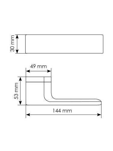 Ручка дверная Morelli Luxury SHUTTLE CRO раздельная без розетки, цвет хром, ЦАМ