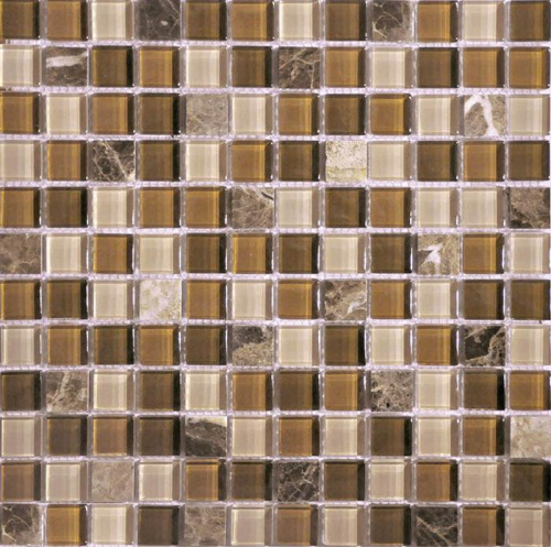 Мозаика Q-Stones стекло+камень QSG-030-23/8 30,5х30,5
