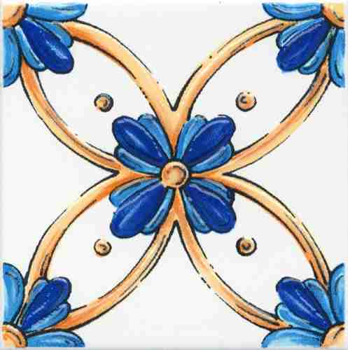 Плитка керамическая Kerama Marazzi Капри майолика STG\A488\1146 вставка 9,9х9,9