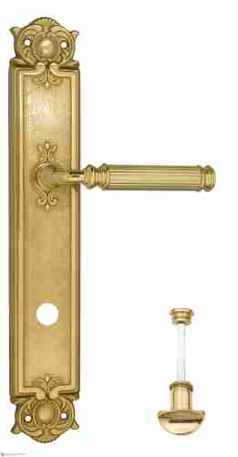 Дверная ручка Venezia "MOSCA" WC-2 на планке PL97 полированная латунь
