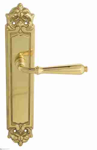 Дверная ручка Venezia "CLASSIC" на планке PL96 полированная латунь
