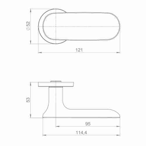 Ручка Armadillo (Армадилло) раздельная R.URS52.SOHO BL-26 черный