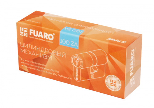 Цилиндровый механизм Fuaro 100 ZA 80 mm (35+10+35) CP хром 5 кл.
