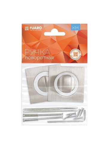 Ручка дверная Fuaro (Фуаро) межкомнатная K.KM52.ROCK (ROCK KM) SN/CP-3 матовый никель/хром  Набор 5