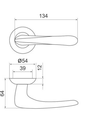 Комплект: Ручки Armadillo Pava LD42-1AB/GP-7 + Завертка BK6.R.LD54 AB/GP-7 бронза/золото