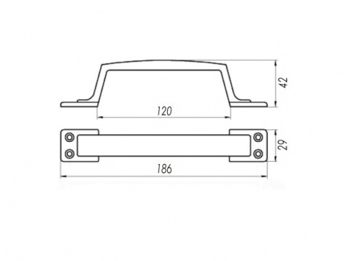 Ручка-скоба ЗЕНИТ РС100.01 белый