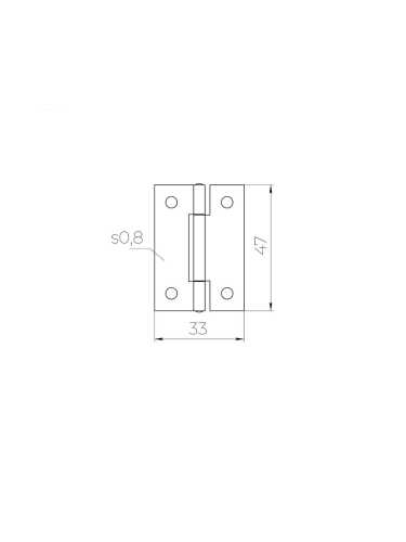 Петля Ajax (Аякс) карточная универсальная LM/IN33x48x1U YZN желтый цинк (2 шт)