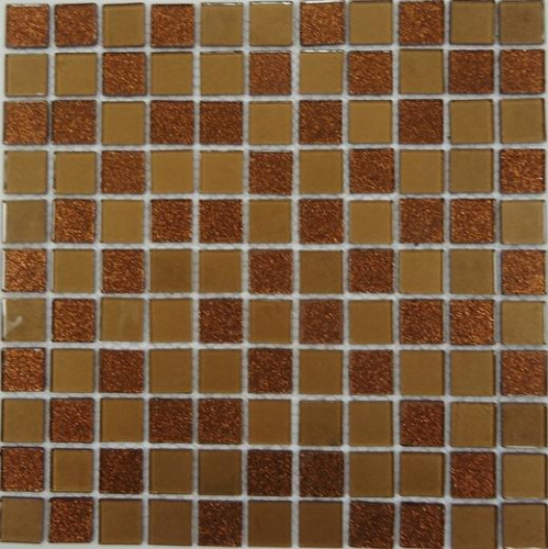 Мозаика Bonaparte стекло с камнем Shine Brown 4х25х25 30х30