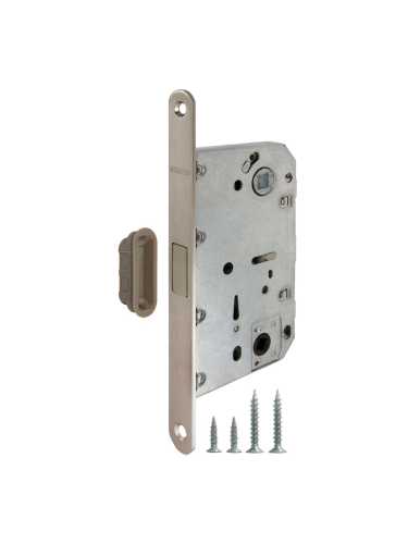 Ручка дверная Armadillo (Армадилло) межкомнатная K.SQ52.TRINITY (TRINITY SQ005) SN/CP-3 матовый никель/хром  Набор 8