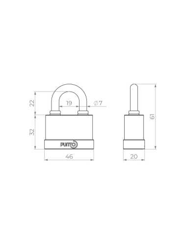 Замок Punto (Пунто) навесной PK-5045