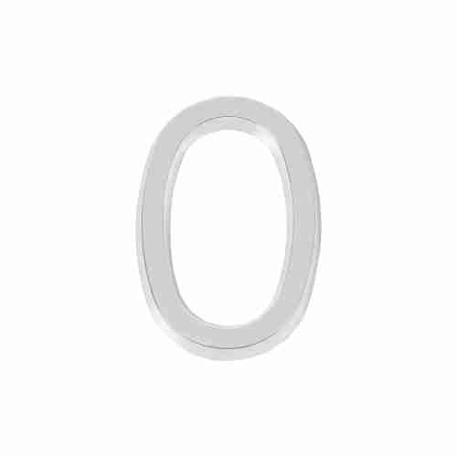 Цифра "0" самоклеящаяся ABS (50х37) (FUARO)  CP хром