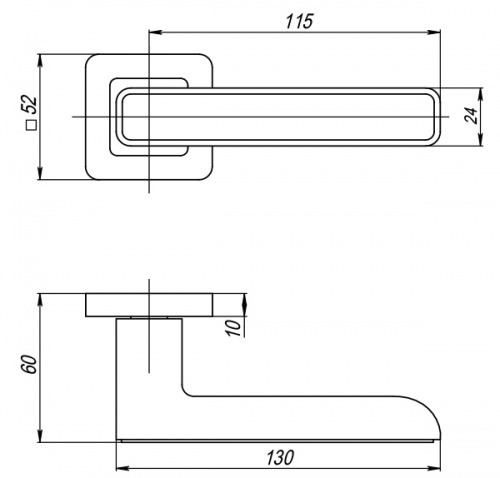 Ручки дверные межкомнатные Punto MARS QR/HD SN/WH-19 матовый никель/белый