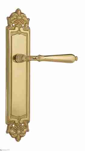 Дверная ручка Venezia "CLASSIC" на планке PL96 полированная латунь
