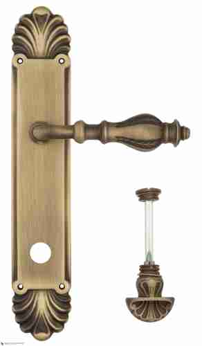 Дверная ручка Venezia "GIFESTION" WC-4 на планке PL87 матовая бронза