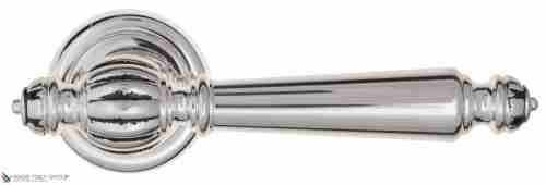 Дверная ручка Venezia "PELLESTRINA" D1 натуральное серебро + черный