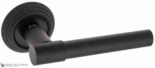 Дверная ручка на круглом основании Fratelli Cattini "UNA" D8-NM матовый черный