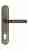 Дверная ручка Venezia "MOSCA" CYL на планке PL02 античное серебро