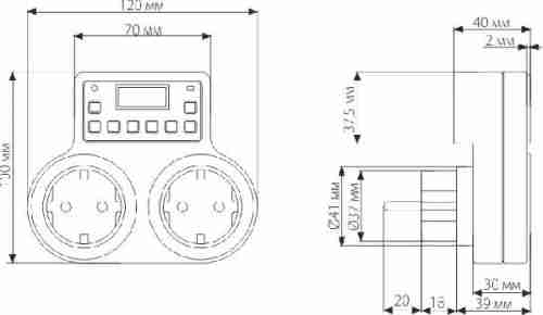 Розетка Elektrostandard TMH TMH-E-5 16A x2 IP20 Белый
