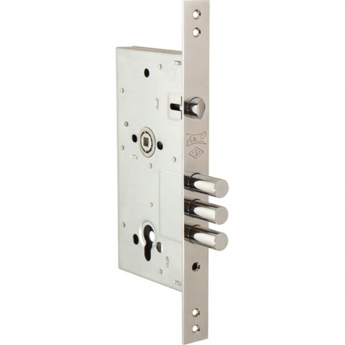 Корпус врезного цилиндрового замка с защёлкой KALE KILIT 252/R w/b