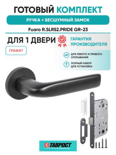 Ручка дверная Fuaro (Фуаро) межкомнатная R.SLR52.PRIDE GR-23 графит  Набор 7