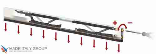 Автоматический порог врезной Venezia 1712/1000-900 мм/44 Дб, регулировка 2 уровня