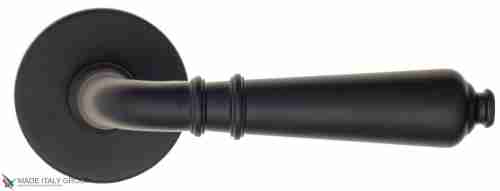 Дверная ручка на круглом основании Fratelli Cattini "TOSCANA" 7.7-NM матовый черный