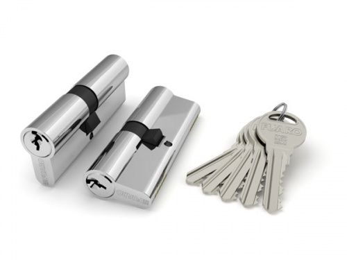 Цилиндровый механизм Fuaro R300/60 mm (25+10+25) CP хром 5 кл.