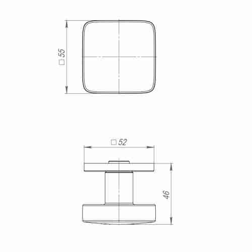 Ручка раздельная R.ARC.R52.SALUT SN-3 мат.никель