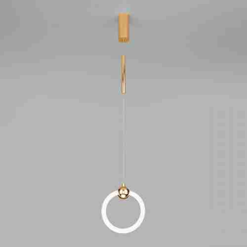 Подвесной светодиодный светильник Eurosvet Rim 90165/1 золото