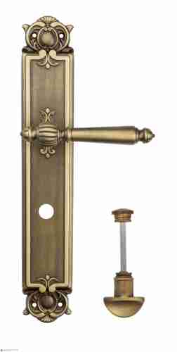 Дверная ручка Venezia "PELLESTRINA" WC-2 на планке PL97 матовая бронза