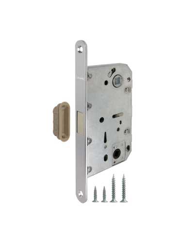 Замок дверной межкомнатный сантехнический Fuaro Magnet M96WC-50 CP хром магнитный