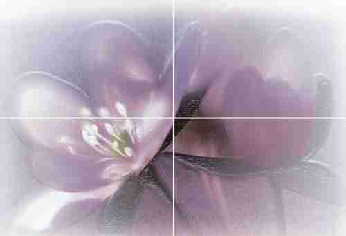 Панно ALMA Ceramica Лила из 4 плиток ПН7ЛЛ1 / PWU07LIL1 72,8х49,8