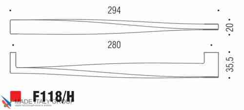 Ручка скоба модерн COLOMBO DESIGN F118H-NM матовый черный 280 мм