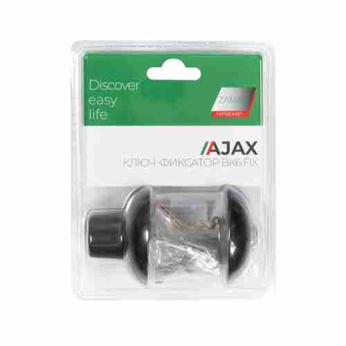 Завертка сантехническая Ajax (Аякс) с фиксацией ключом BK6.FIX.JR BL-24 черный