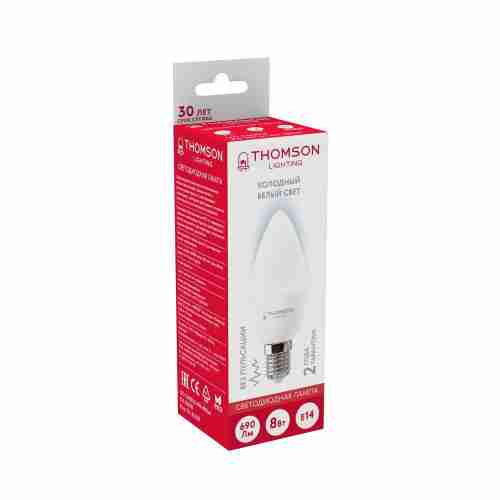 Лампа светодиодная Thomson E14 8W 6500K свеча матовая TH-B2308
