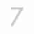Цифра "7" самоклеящаяся ABS (50х37) (FUARO) CP хром