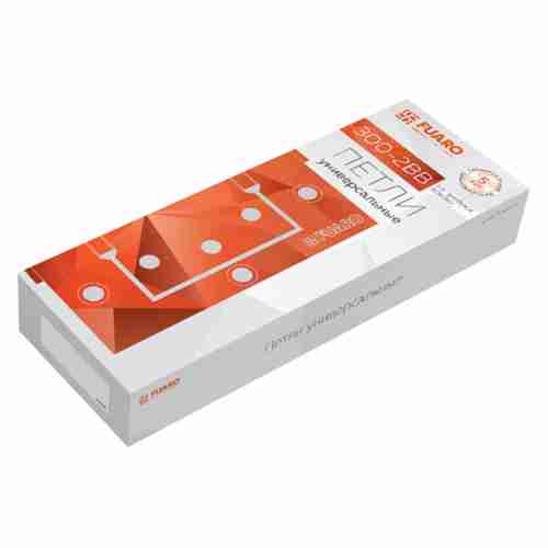 Комплект 10 шт. - Петля Fuaro (Фуаро) универсальная без врезки IN4300W CP (300-2BB 100x2) (хром)