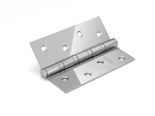 Комплект 8 шт. - Петля универсальная Fuaro 4BB/BL 100x75x2,5 CP (хром) БЛИСТЕР
