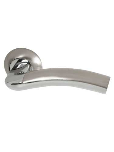 Ручка дверная Armadillo (Армадилло) межкомнатная R.LD54.Libra27 (Libra LD27) SN/CP-3 матовый никель/хром  Набор 9